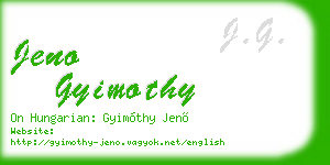 jeno gyimothy business card